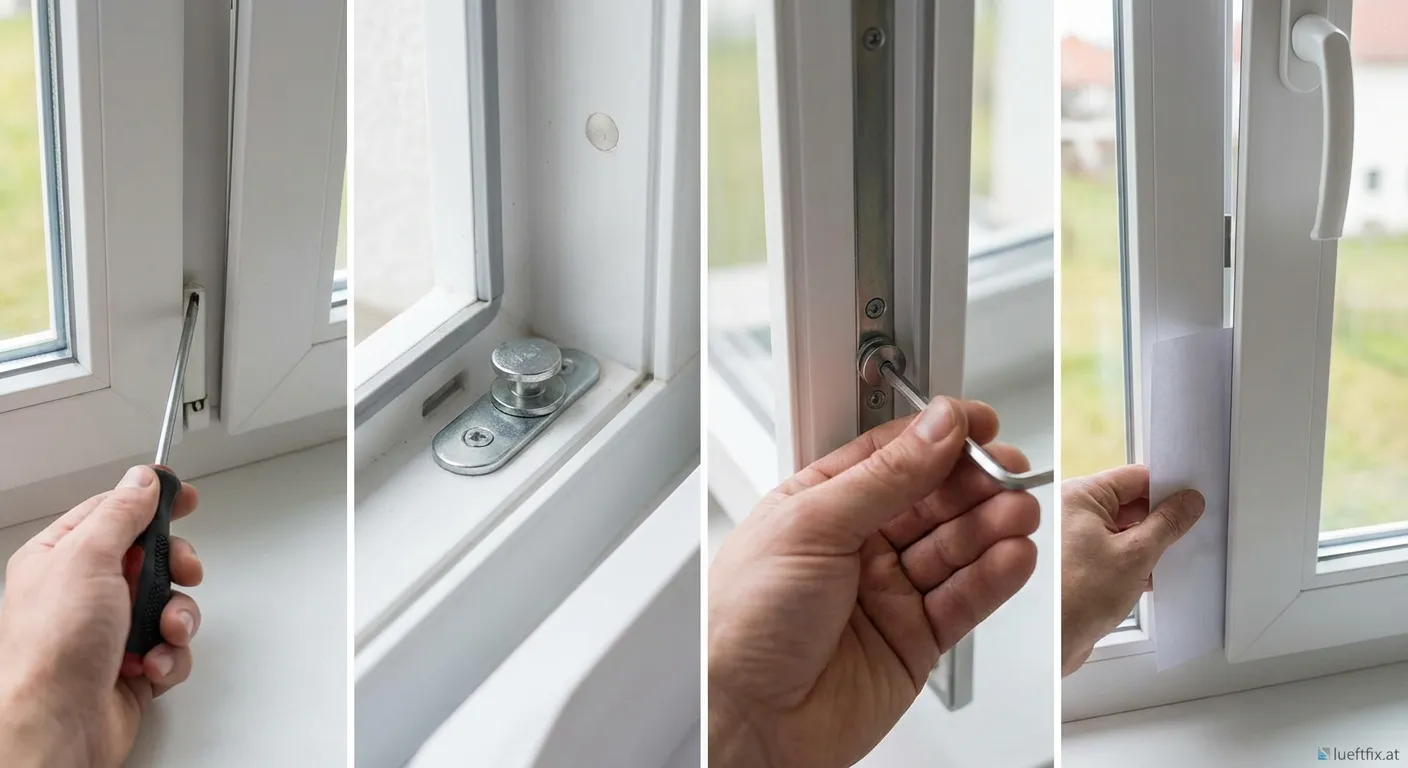 Einstellung des Fensteranpressdrucks mit Inbusschlüssel