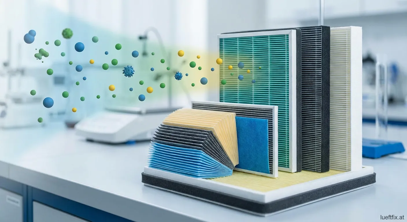 ISO 16890 Filterklassifikation Diagramm mit ePM-Werten