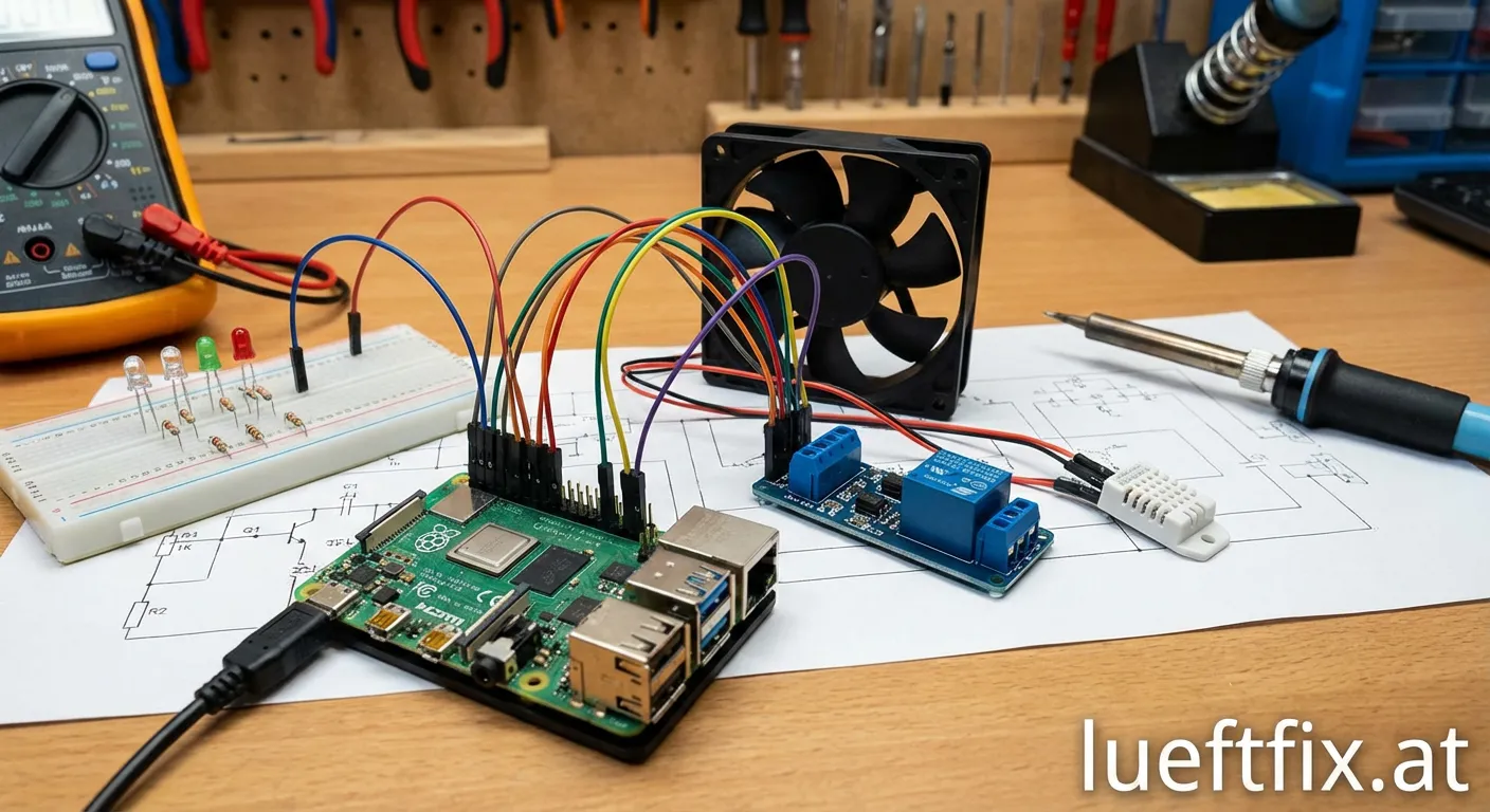 Lüftungssteuerung mit Raspberry Pi und angeschlossenen Sensoren