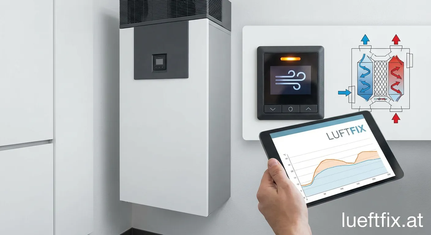 Regelung der Vorheizung - Steuereinheit einer modernen Lüftungsanlage