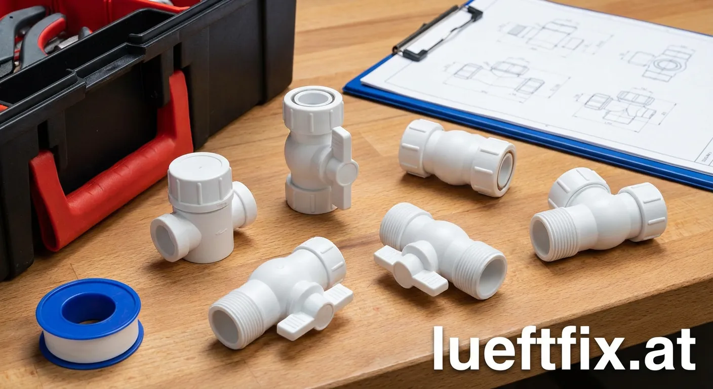 Weißes Abluftventil aus Kunststoff an einer Zimmerdecke montiert